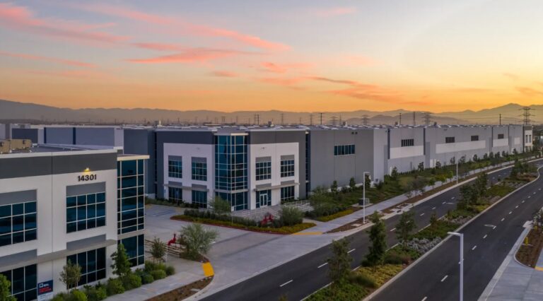 Industrial warehouse buildings in Southern California acquired by EQT.
